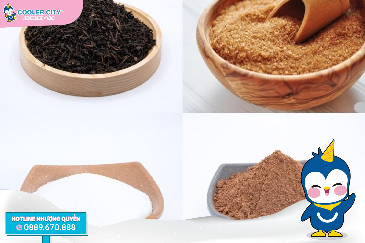 Nguyên liệu trong công thức nấu trà sữa trân châu đường đen