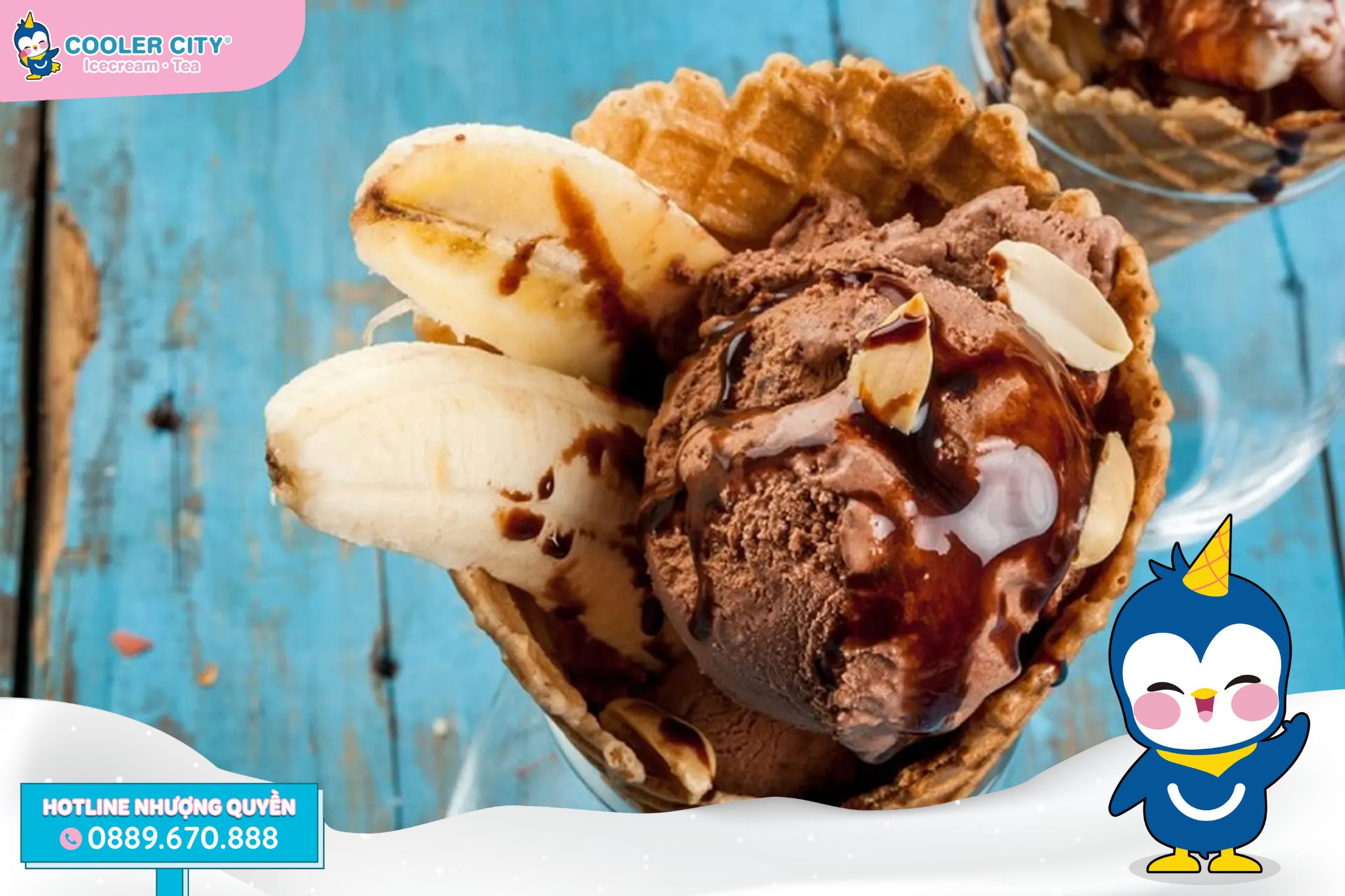 Nguyên liệu làm kem tươi Công thức kem chuối cacao dừa