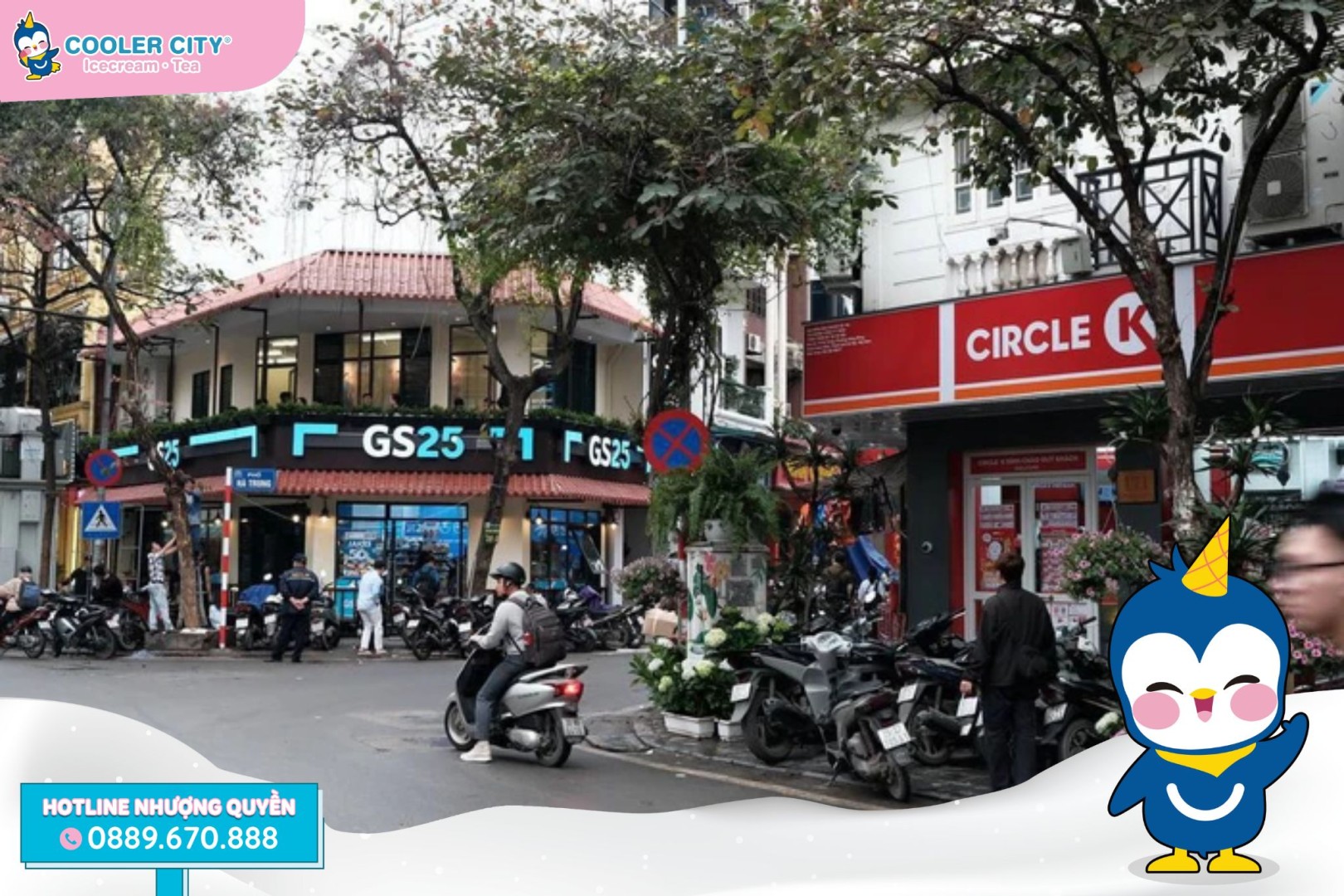 Một cửa hàng GS25 nằm trên khu vực phố cổ Hà Nội