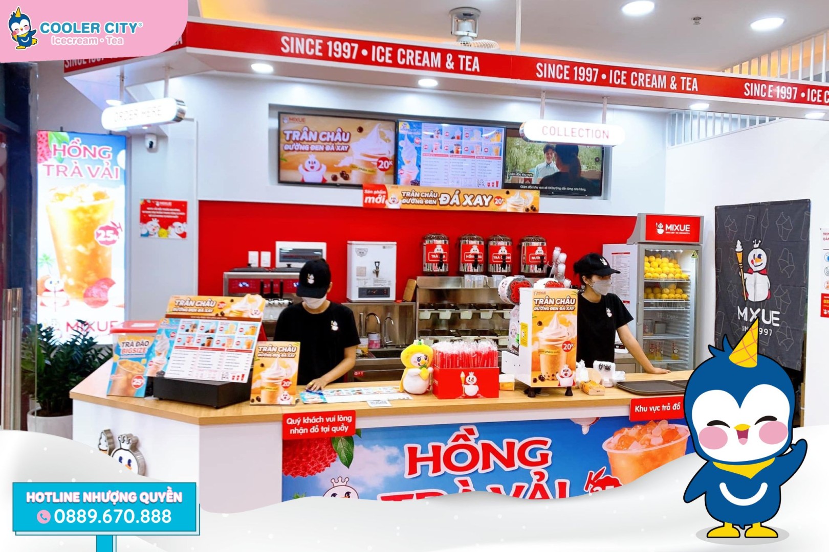 nhượng quyền trà sữa ăn vặt Thương hiệu nhượng quyền Mixue