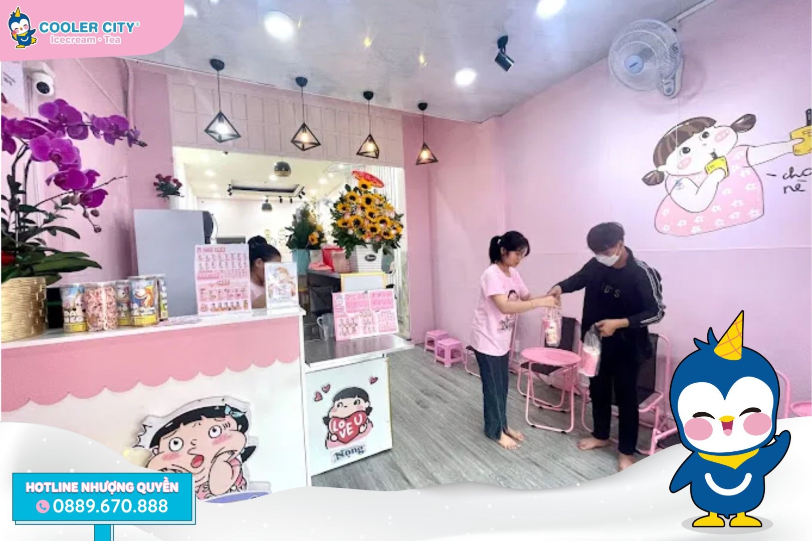 nhượng quyền trà sữa ăn vặt Thương hiệu nhượng quyền trà sữa Nọng