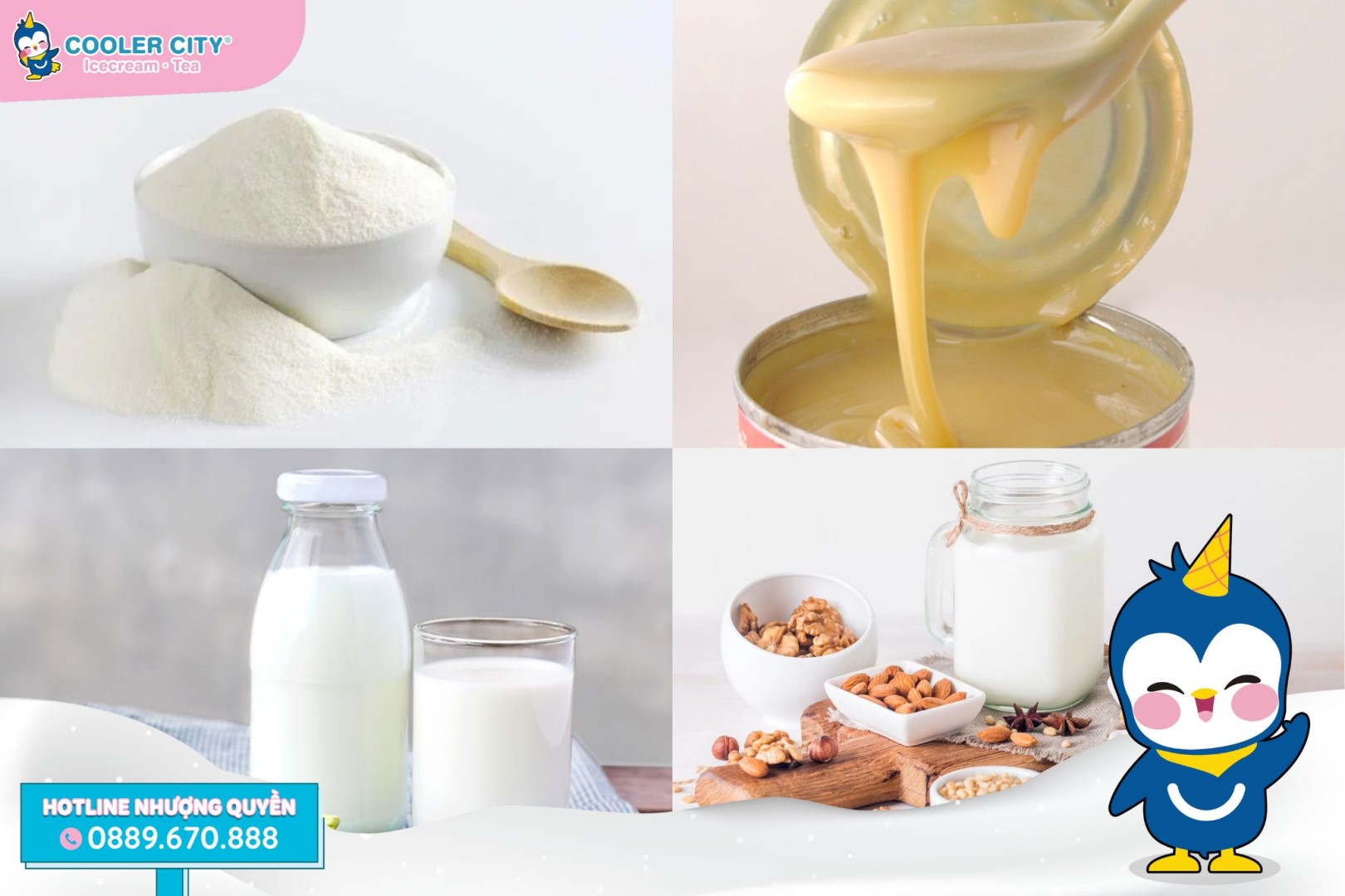 Công thức pha trà sữa để bán Hiểu rõ thành phần và kết cấu của từng loại sữa khi pha chế
