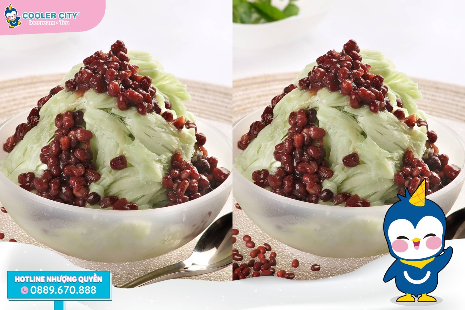 Kem matcha Kem matcha đậu đỏ