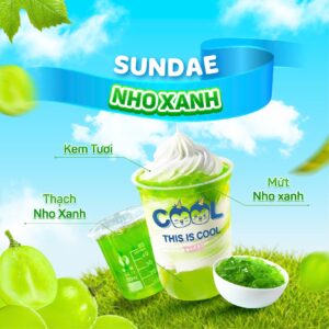 SUNDAE NHO XANH